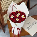 幽客玉品鲜花速递红玫瑰花束表白送女友老婆生日礼物全国同城配送 19朵红玫瑰花束