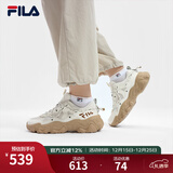 FILA斐乐女鞋休闲鞋猫爪5代复古老爹鞋24夏新时尚轻便舒适运动鞋 奶白-GD 38