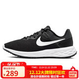 耐克NIKE女跑步鞋REVOLUTION6运动鞋DC3729-003黑白36