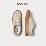 Rockfish复古德训鞋女2025年秋季运动板鞋原版平底女鞋休闲单鞋女款 米焦糖布面 38
