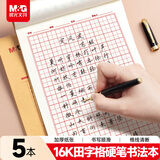 晨光（M&G）文具16K田字格练字本硬笔书法纸练字帖田格草稿书法本学生钢笔字专用5本APYL919NG
