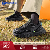 FILA  FUSION斐乐潮牌女鞋经典百搭硬糖鞋厚底老爹鞋时尚运动休闲鞋 黑色-BK 36