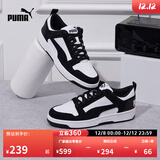 彪马（PUMA）经典复古熊猫配色透气休闲板鞋男女黑白运动鞋370539 黑色-白-01 38