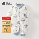 贝肽斯婴儿连体衣冬季新款夹棉衣服男女童外出棉服加厚保暖宝宝哈衣爬服 热气球 40g夹棉 (单件装) 66cm