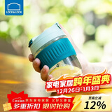 乐扣乐扣（LOCK&LOCK）咖啡杯耐热玻璃水杯子男女学生便携式双饮吸管杯随手杯350ML绿色