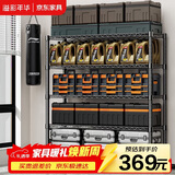 溢彩年华 1.2米重型货架家用仓储物架多功能收纳架落地架子家用置物架2608