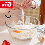 青苹果新年礼物食品级无铅玻璃碗和面盆沙拉碗加厚汤碗揉面盆2.6L大容量
