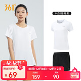 361°跑步运动套装女士夏季衣服新款休闲短袖短裤两件套662414001H-1