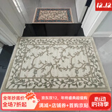 致尚美学欧美式加厚加密地垫 入户门垫脚垫厨房长条垫 卫生间吸水防滑垫 棉麻底-加厚高密【驼色】 80cm*120cm