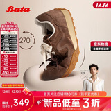 拔佳阿甘鞋女2025春商场厚底透气休闲运动鞋6587DAM5 啡色 38