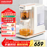 摩飞电器（Morphyrichards）电热水壶电热水瓶 家用1.8L即热式茶饮机泡茶机养生壶煮茶器 多功能台式烧水直饮水机MR6087白
