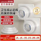 潜水艇（Submarine）卫生间止逆阀 烟道止逆阀排风扇止回阀 防返味通用型管径硬管可接 【升级款透明视窗】两只止逆阀