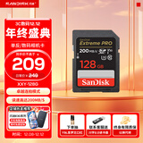 闪迪相机卡 4K高清SD卡 UHS-I微单存储卡微单反摄像储存大卡内存sd卡内存卡 128G SD卡【联系客服送一个7.9元川宇读卡器