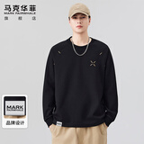 马克华菲（MARK FAIRWHALE）长袖t恤男款春秋季美式潮牌打底衫男士宽松休闲上衣服外套男装