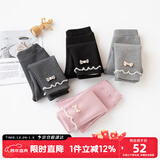 贝瑞加（Babyprints）儿童打底裤冬季宝宝加绒棉裤女孩加厚百搭长裤保暖裤子 黑130