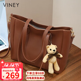 viney牛皮包包女包大容量托特包轻奢斜挎单肩包生日礼物品牌送女友老婆