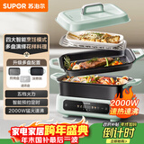 苏泊尔（SUPOR）电火锅 电煮锅电蒸锅 多功能烤鱼烤肉电热锅 火锅专用锅 分体家用电炖锅 多用途料理锅H3423FC862
