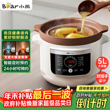 小熊（Bear）电炖锅 电砂锅 电炖盅 炖汤盅煲汤锅 紫砂锅煲汤电炖锅4-6人用 煮粥神器 5.5L DDG-E50S5国家补贴