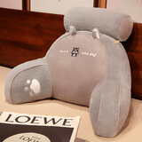 物枕居乳胶冰丝靠枕床头靠垫办公室腰靠床上看书腰枕榻榻米软包温感靠背 哈士奇猫爪仿兔毛靠枕 80cm*50cm*22cm 含枕芯 沙发床上使用)