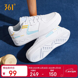 361°运动女鞋秋冬季情侣复古厚底增高小白休闲板鞋子女682116601F-2