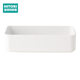 NITORI宜得利家居 日式简约塑料家用厨房用品收纳整理托盘白色WHNBRANC M