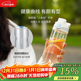 乐扣乐扣（LOCK&LOCK）人鱼线塑料运动水杯便携水壶夏天带提手男女水杯子700ML淡蓝色