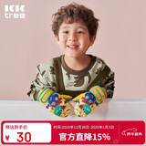 Kocotreekk树儿童手套滑雪秋冬男女孩加绒加厚宝宝玩雪保暖 恐龙闹闹