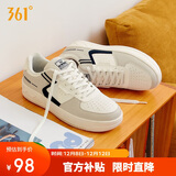 361°运动男鞋秋冬季学生复古厚底增高小白休闲板鞋子男672426615-5