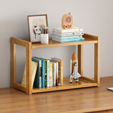 安尔雅置物架落地多层客厅简易书架卫生间楠竹收纳架储物架层架2层