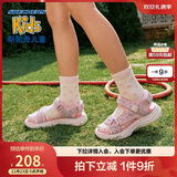 Skechers斯凯奇女童包头凉鞋夏季童鞋儿童公主鞋婴儿魔术贴闪灯鞋302965L