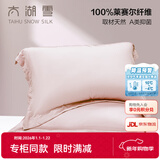 太湖雪枕套一对装A类100%兰精天丝面料莱赛尔抗菌床单隔脏被单 初荷粉枕套*2【48x74cm】 A类抗菌100%天丝面料 48cm*74cm