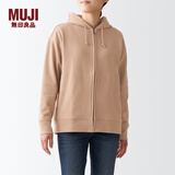 MUJI MUJI 男女通用 紧密编织毛圈 拉链连帽衫 休闲外套 无性别 卫衣 烟熏橙色 L -XL(180/104A)