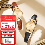 Vivienne Westwood西太后手表女士小表盘女表石英表皮带生日送女友圣诞礼物新年跨年 闺蜜组合 VV090GDBK+VV090GDBR 23mm