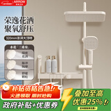 箭牌（ARROW）大置物花洒淋浴圆管花洒套装大顶喷淋浴器精铜增压34191-P2