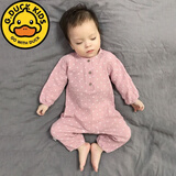 G.duck纯棉连体衣婴儿衣服新生儿春秋季宝宝秋装套装睡衣0夏季3薄款6女1 桃色 五星 80 9-12月身高75-84cm