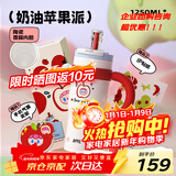 BABLOV花伴森保温杯女士大容量高颜值陶瓷覆膜内胆吸管水杯圣诞生日礼物