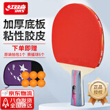 红双喜 二星直拍（京仓速发+6球+拍套）乒乓球拍H2006直拍单拍