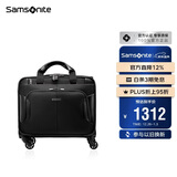 新秀丽（Samsonite）行李箱16英寸拉杆箱商务软箱前开口旅行机长箱BP0黑色登机箱