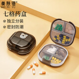美肤语分装药盒便携式收纳盒旅行一周七天药物密封分格小盒分药盒MF8943