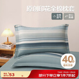 博洋家纺纯棉枕套全棉枕芯套枕头套对枕套生活小调一对装48*74cm