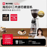 海氏（Hauswirt）G1游刃电动咖啡磨豆机意式咖啡豆研磨机磨粉机家用商用全自动补贴 新年礼物 二代升级款【银色】