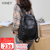 viney牛皮双肩包女大容量高颜值书包旅游轻便旅行包背包生日圣诞礼物