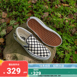 万斯范斯官方 经典款Slip-On黑白棋盘格经典一脚蹬鞋帆布鞋低帮 黑白棋盘格 46