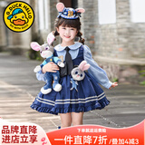 G.duck朱迪兔子警官衣服洛丽塔公主裙儿童连衣裙春秋季卡通女孩cos演出 裙子 120 （建议身高110cm  6-7岁）cm