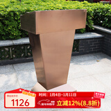 喵喵藤 户外接待台物业迎宾台保安门卫登记台不锈钢演讲台发言台咨客台 玫瑰金