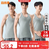 宜而爽【100%纯棉】3件装男士背心运动罗纹修身打底汗衫男