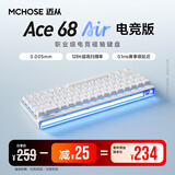 迈从（MCHOSE）Ace 68 Air磁轴键盘 RT电竞游戏客制化机械有线连接全键热插拔泰山磁轴GT双驱动无畏契约 Ace 68 Air电竞版 阳春白雪 火影磁轴