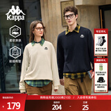 卡帕（Kappa）套头衫情侣男女宽松运动卫衣休闲圆领外套K0CZ2WT93V 黑色 2XL