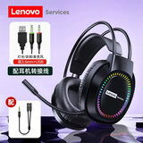联想（Lenovo) E03电脑游戏耳机头戴式耳麦 笔记本台式电脑网课学习话务电竞游戏耳机耳麦听声辩位 3.5接口台式笔记本电脑通用