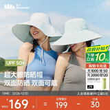 蕉下（beneunder）遮阳帽子女双面倍护渔夫帽防晒帽大檐防紫外线AL500蓝